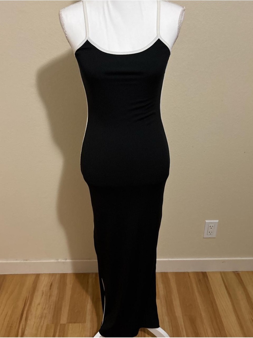 Classic Black Spaghetti-Strap Maxi Dress